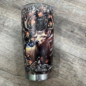 Deer Print Tumbler with Lid